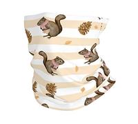 Squirrel And Pine Cones Autumn Animals White Sportiva Bandana Elegante Cerchietto per Capelli Passamontagna per Outdoor Donna attività
