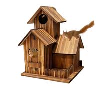 Squirrel Boxes For Outside - Wooden Chipmunk Feeder With Bowl And Awning | Outdoor Wildlife Feeding Station With Bowl Wooden Squirrel Picnic House for Home Playground Fence Picnic Courtyard Garden