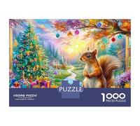 Squirrel by A Christmas Tree And Gifts Puzzle Da 1000 Pezzi Dream Forest Squirrel Gioco Di Sfida Per Uomini, Donne E Anziani 70x50cm/1000pcs