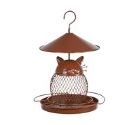 Squirrel Design Bird Feeders, Decorative Birds Feeder, Weather-Resistant Feeding Station for Outdoors, Balcony, Garden, Backyard, Patio, Porch, Deck, Tree 8.66x8.66x12.4 Inch