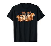 Squirrel Family Sunglasses Graphic Animal Lover Squirrel Maglietta