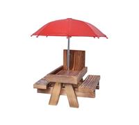 Squirrel Feeder With Umbrella & Corn Cob Holder, Funny Outdoor Squirrel Feeding Table, Wildlife Feeding Station For Garden Yard