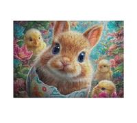 Squirrel Flower Field Puzzle 300 Pezzi Per Regalo Di San Valentino Cartone Spesso Per Coppie Per Serate in Casa Insieme Con Confezione Regalo Edizione Esclusiva 300 PCS（40x28cm）