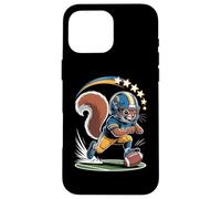 Squirrel Football Touchdown Five Stars Play Custodia per iPhone 16 Pro Max