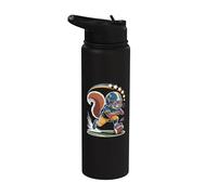 Squirrel Football Touchdown Five Stars Play Stainless Steel Insulated Water Bottle
