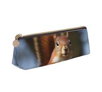 Squirrel Funny Animal Astucci Triangolare Astuccio Matite Con Cerniera Sacchettoper Per Studenti Portamonete Casa