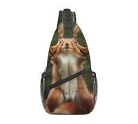 Squirrel Funny Animal Borsa Tracolla Con Cerniera Sacchetto Del Petto Antifurto Borsa Da Petto Per Viaggio Ciclismo Jogging