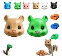 Squirrel Head Feeder, Funny Animal Face Hanging Feeder, Multiple Colors and Styles Available, 3D Printing, Animal Face Mask Shell for Patio Backyard Watching and Novel，2pc-a