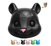 Squirrel Head Feeder Funny Big Mouse Head Hanging Feeder for Outdoor Garden No-Assembly Easy-Fill Wildlife Feeding Station for Backyard Patio Porch Novelty Decor Gift for Wildlife Lovers(Black)