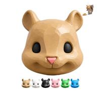 Squirrel Head Feeder Funny Big Mouse Head Hanging Feeder for Outdoor Garden No-Assembly Easy-Fill Wildlife Feeding Station for Backyard Patio Porch Novelty Decor Gift for Wildlife Lovers(Natural)