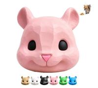 Squirrel Head Feeder Funny Big Mouse Head Hanging Feeder for Outdoor Garden No-Assembly Easy-Fill Wildlife Feeding Station for Backyard Patio Porch Novelty Decor Gift for Wildlife Lovers(Pink)