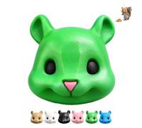 Squirrel Head Feeder Funny Big Mouse Head Hanging Feeder for Outdoor Garden No-Assembly Easy-Fill Wildlife Feeding Station for Backyard Patio Porch Novelty Decor Gift for Wildlife Lovers(verde)