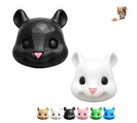 Squirrel Head Feeder Funny Big Mouse Head Hanging Feeder for Outdoor Garden No-Assembly Easy-Fill Wildlife Feeding Station for Backyard Patio Porch Novelty Decor Gift for Wildlife Lovers(Mix2c)