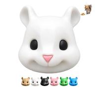 Squirrel Head Feeder Funny Big Mouse Head Hanging Feeder for Outdoor Garden No-Assembly Easy-Fill Wildlife Feeding Station for Backyard Patio Porch Novelty Decor Gift for Wildlife Lovers(bianca)