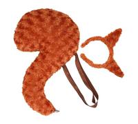 Squirrel Headband Tail Set,Plush Cosplay Accessories, Soft Fancy Outfit For Boys Girls Children Preschoolers Women Men
