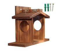 Squirrel House - Removable Roof Squirrel Snacker Feeder,Durable Box Chipmunk House For Easy Filling Of Corn