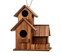 Squirrel Houses For Outside - Wood 19cm, Squirrel Water House, Protective Awning | Funny, Chipmunk Food Feeder, Wooden Picnic Box, For Home Playground, Corn Bird Outdoor Courtyard