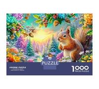 Squirrel in A Snowy Winter Forest Puzzle Da 1000 Pezzi Dream Forest Squirrel Sfidante E Di Ingegno Per Tutte Le Età 70x50cm/1000pcs