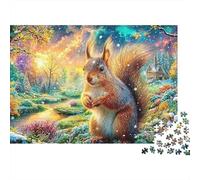 Squirrel in A Winter Fairy Scene Puzzle Da 1000 Pezzi Per Adulti E Bambini Dai 12 Anni in Su Adorable Squirrel Gioco Di Sfida E Di Ingegno 70x50cm/1000pcs
