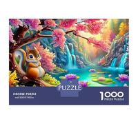Squirrel in Fantasy Puzzle Da 1000 Pezzi Perfetto Per Appassionati Di Esperti Sfida Impossibile Creativo Cute Regalo Per La Famiglia Per Adulti E Bambini A Partire Da 12 Anni 38x26cm/1000pcs