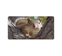 Squirrel in the Tree Desk Mat Squirrel in the Tree Tappetino per mouse antiscivolo Tappetino per mouse impermeabile Tappetino per mouse con base in gomma per tastiera del computer, accessori per casa