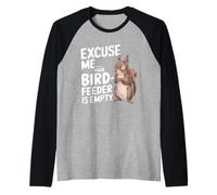 Squirrel Lovers Funny Excuse Me Your Bird Feeder's Empty Maglia con Maniche Raglan