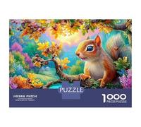 Squirrel on Branch with Acorns Puzzle Da 1000 Pezzi Dream Forest Squirrel Allenamento Mentale Per Adulti E Bambini 38x26cm/1000pcs
