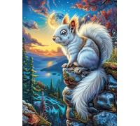 Squirrel on Rock in Flower Garden Puzzle 1000 Pezzi Rompicapo Antistress Ufficio Mitos Fantástico Pausa Lavoro Rilassante Attività Per Team Building Regalo Per Colleghi Di Lavoro 1000 PCS