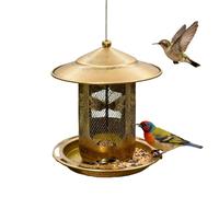 Squirrel-Proof Bird Feeder - Removable Base Food Dispenser｜Metal Hummingbird Feeder 42.5cm, for Window, Garden, Yard, Terrace, Coop, or Pole, Durable Design for Natural Birdwatching