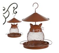 Squirrel Proof Bird Feeders, Outdoor Finch Feeding Station, Spill-Proof Metal Mesh Feeder, Wildlife Watching Design, Ideal for Patio, Garden, Yard, Backyard, 8.66x8.66x12.4 Inches