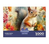 Squirrel Puzzle 1000 Pezzi Per Adulti Regalo Per Amore E Amico Cute Pet Perfetto Per Appassionati Di Puzzle Esperti Puzzle Classico Per Adulti E Bambini Dai 14 Anni70x50cm/1000pcs
