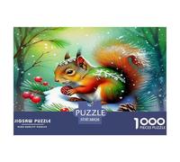 Squirrel Puzzle Da 1000 Pezzi Per Amanti Della Natura:Absolutely Stunning Ammira Paesaggi E Rafforza La Persistenza!