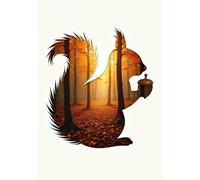 Squirrel Silhouette Notebook: Softcover, 240 Blank Pages, Glossy