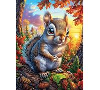Squirrel with Acorn on Tree Branch Puzzle 500 Pezzi Costiera Amalfitana Per Adulti Mitos Cuento De Hadas Cartone Rigido Incastro Perfetto Per Decorazione Domestica Da Passatempo Qualità Premium 500 P