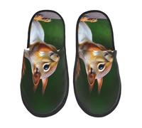 Squirrels Eating Peanuts On The Tree Unisex Ciabatte Comode Pantofole Calde Scarpe Di Cotone Per Esterno Invernali Casa L