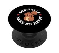 Squirrels Make Me Happy Cute Animal Design PopSockets PopGrip Adesivo