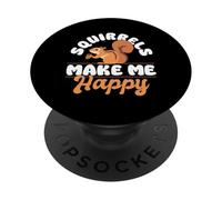 Squirrels Make Me Happy Cute Animal Design PopSockets PopGrip Adesivo
