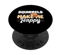 Squirrels Make Me Happy Cute Animal Design PopSockets PopGrip Adesivo
