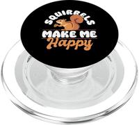 Squirrels Make Me Happy Cute Animal Design PopSockets PopGrip per MagSafe