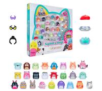 Squish-a-longs 25-Pack - Series 3 - (25) 1" Mini-Squish, 5 Accessories, 1 Ring,