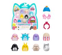 Squish-a-longs 8-Pack - Series 3 - (8) 1" Mini-Squish with 2 Accessories, Ring,