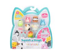 Squish-a-longs 8 Pack - Serie 1, Stijl 2 - (8) 1" Mini-Squish met 2 Accessoires,