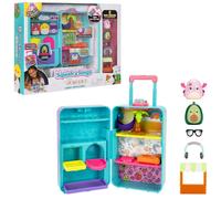 Squish-a-longs Squishmallows - Set da gioco per valigie in movimento, 2 mini squish da 2,5 cm, 3 livelli di gioco, 3 accessori e 2 pezzi da gioco, colleziona, scambia e gioca, età 6+