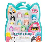 Squish-a-longs Mini-Squish 8-Pack (Wave 3, Style 1) - Skunk, Pink Penguin, Blue Axolotl, accessori e altro ancora