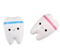 Squishies Dente Lento Aumento Squeeze Giocattolo Antistress Squishies Slow Rising Giocattolo Kawaii per Bambini Adulti (2 pezzi)