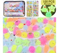 Squishies Fluorescente 100 Pezzi Squishy Giocattoli Mini Morbidi Cute Squishy Gatto Morbido Spremere, No Tossici e Giocattoli Divertenti di Sollievo Giocattolo dei Bambini (Colore Casuale)