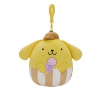 Squishmallow - Pompompurin originale con gelato, 8,9 cm, con clip, Hello Kitty and Friends