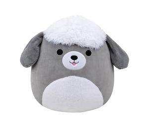 Squishmallows Arnold - Cane da pastore originale grigio e bianco, 50 cm