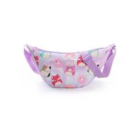 Squishmallows Borsa viola per bambine | Borsa da trasporto con tracolla regolabile e cerniera | Stampa completa di vari personaggi di Squishmallows | Contenitore per oggetti personali