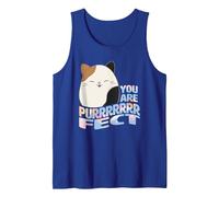 Squishmallows Cam Cat You Are Purrrfect Canotta, Uomo, Blu Reale, XL